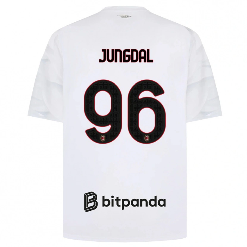 Danxen Dětské Andreas Jungdal #96 Bílá Červená Černá Daleko Hráčské Dresy 2026/27 Dres