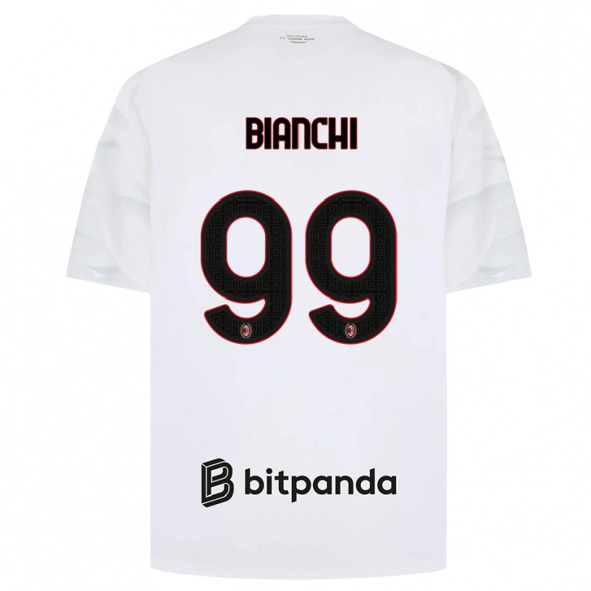 Danxen Dětské Alessandro Bianchi #99 Bílá Červená Černá Daleko Hráčské Dresy 2026/27 Dres