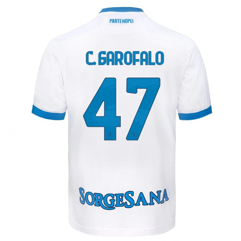 Danxen Dětské Christian Garofalo #47 Bílá Světle Modrá Daleko Hráčské Dresy 2026/27 Dres