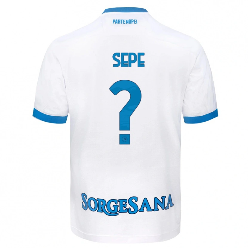 Danxen Dětské Mauro Sepe #0 Bílá Světle Modrá Daleko Hráčské Dresy 2026/27 Dres