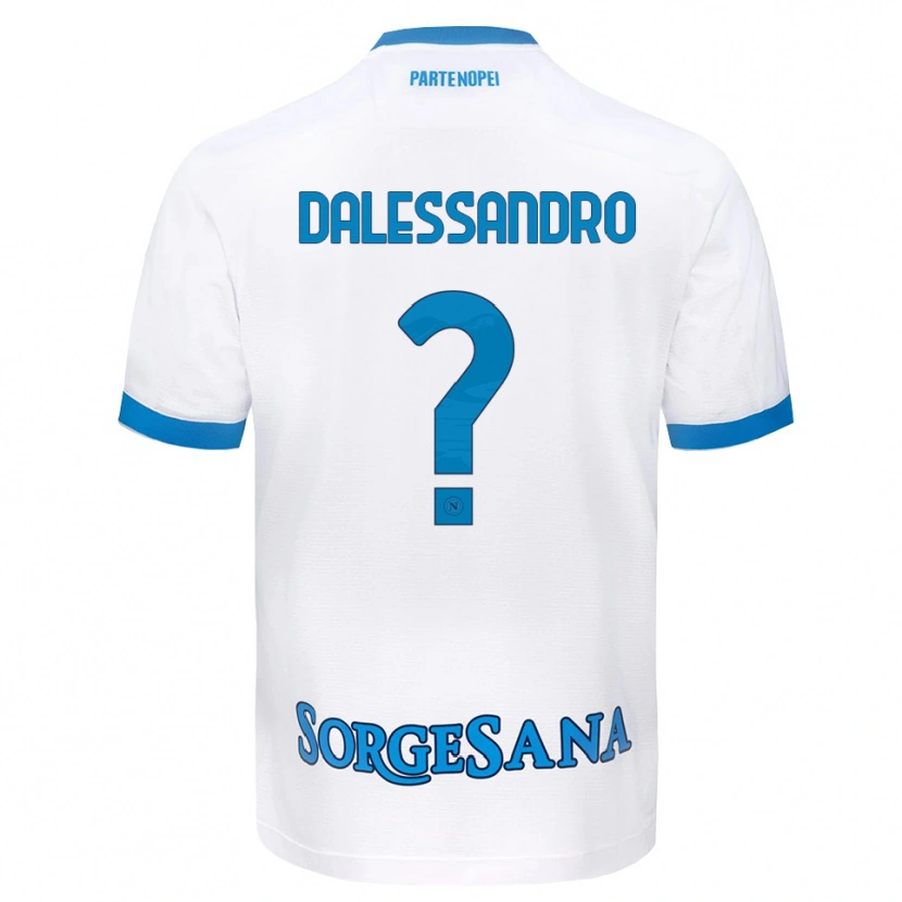 Danxen Dětské Nicola Dalessandro #0 Bílá Světle Modrá Daleko Hráčské Dresy 2026/27 Dres