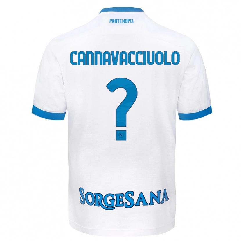 Danxen Dětské Luigi Pio Cannavacciuolo #0 Bílá Světle Modrá Daleko Hráčské Dresy 2026/27 Dres