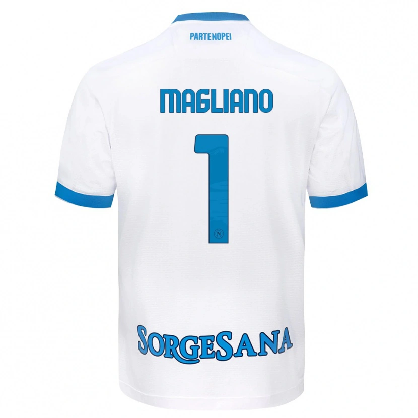Danxen Dětské Mattia Magliano #1 Bílá Světle Modrá Daleko Hráčské Dresy 2026/27 Dres