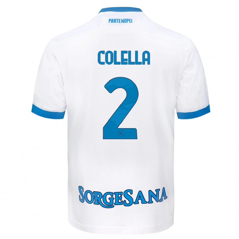 Danxen Dětské Raffaele Colella #2 Bílá Světle Modrá Daleko Hráčské Dresy 2026/27 Dres