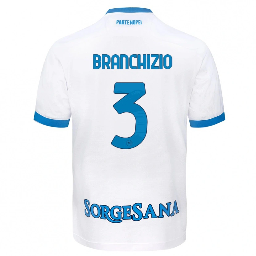 Danxen Dětské Agostino Branchizio #3 Bílá Světle Modrá Daleko Hráčské Dresy 2026/27 Dres