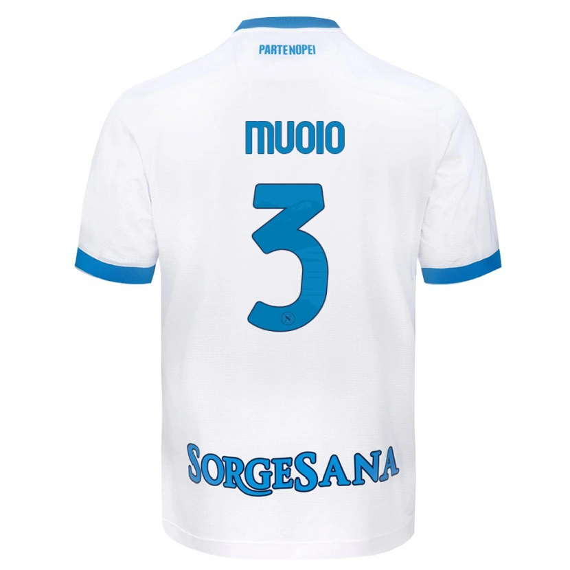 Danxen Dětské Gabriele Muoio #3 Bílá Světle Modrá Daleko Hráčské Dresy 2026/27 Dres