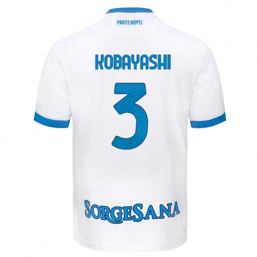 Danxen Dětské Miharu Kobayashi #3 Bílá Světle Modrá Daleko Hráčské Dresy 2026/27 Dres