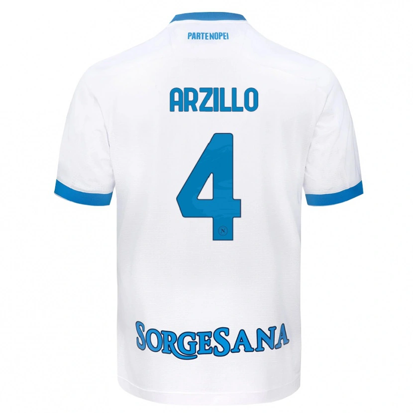 Danxen Dětské Antonino Arzillo #4 Bílá Světle Modrá Daleko Hráčské Dresy 2026/27 Dres