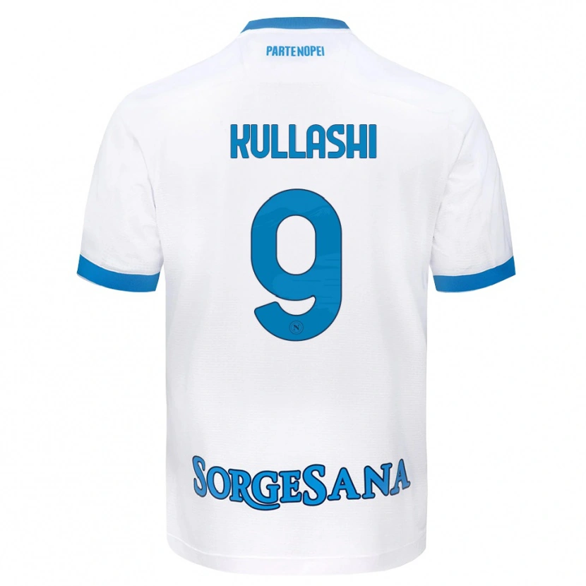 Danxen Dětské Loreta Kullashi #9 Bílá Světle Modrá Daleko Hráčské Dresy 2026/27 Dres