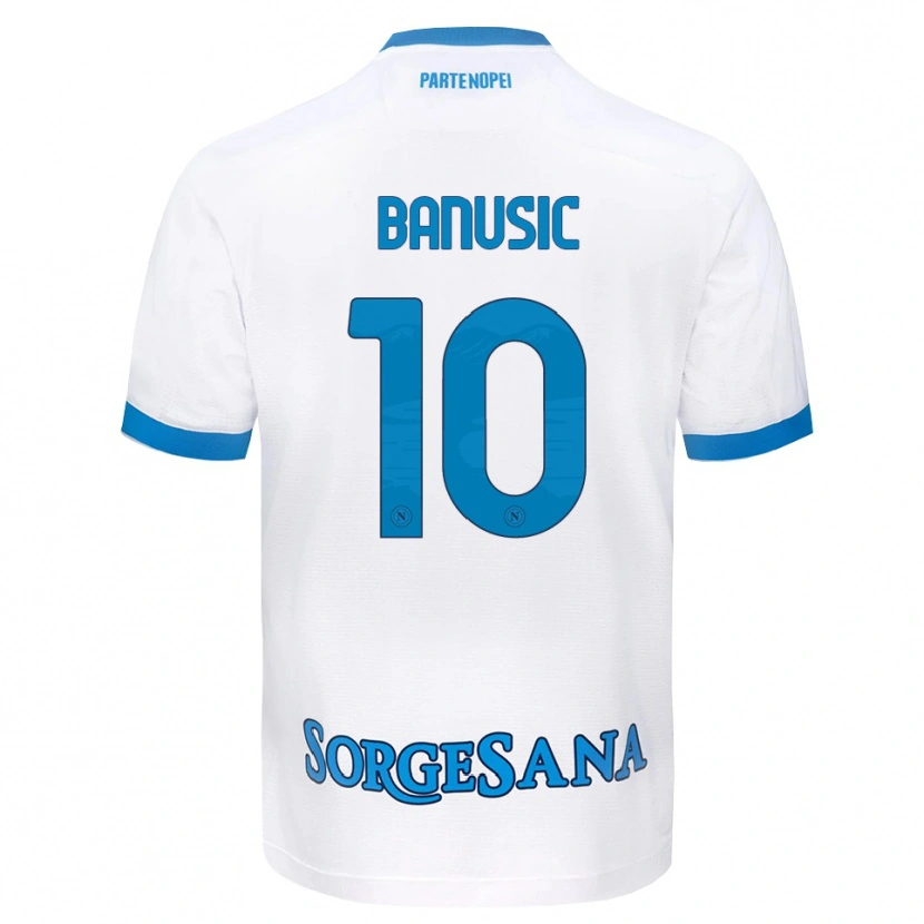Danxen Dětské Marija Banušić #10 Bílá Světle Modrá Daleko Hráčské Dresy 2026/27 Dres