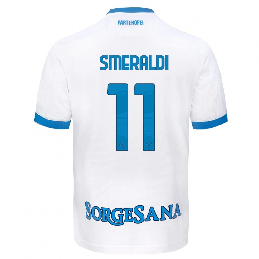 Danxen Dětské Andrea Smeraldi #11 Bílá Světle Modrá Daleko Hráčské Dresy 2026/27 Dres