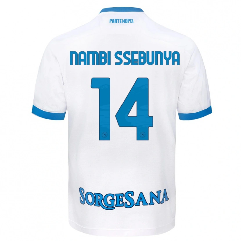 Danxen Dětské Violah Nambi Ssebunya #14 Bílá Světle Modrá Daleko Hráčské Dresy 2026/27 Dres