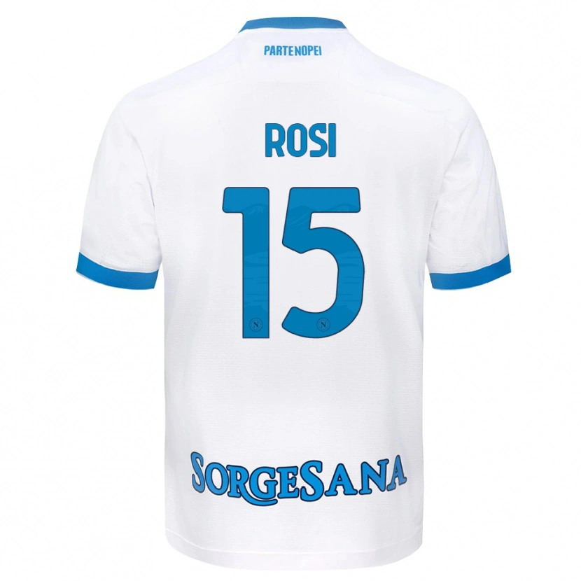 Danxen Dětské Pasquale Rosi #15 Bílá Světle Modrá Daleko Hráčské Dresy 2026/27 Dres