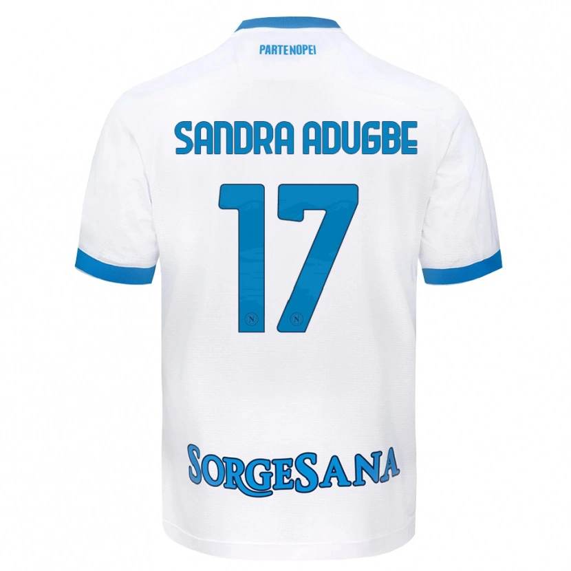 Danxen Dětské Olamide Sandra Adugbe #17 Bílá Světle Modrá Daleko Hráčské Dresy 2026/27 Dres