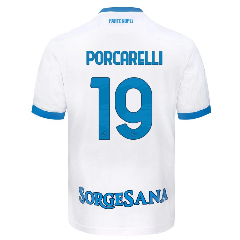 Danxen Dětské Maddelena Porcarelli #19 Bílá Světle Modrá Daleko Hráčské Dresy 2026/27 Dres