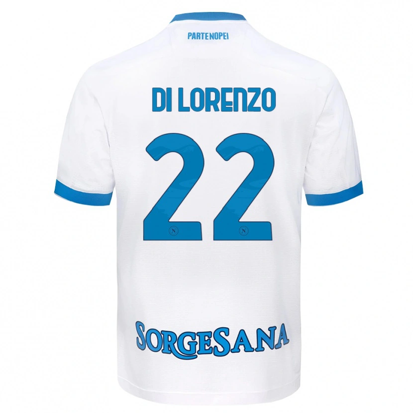 Danxen Dětské Giovanni Di Lorenzo #22 Bílá Světle Modrá Daleko Hráčské Dresy 2026/27 Dres