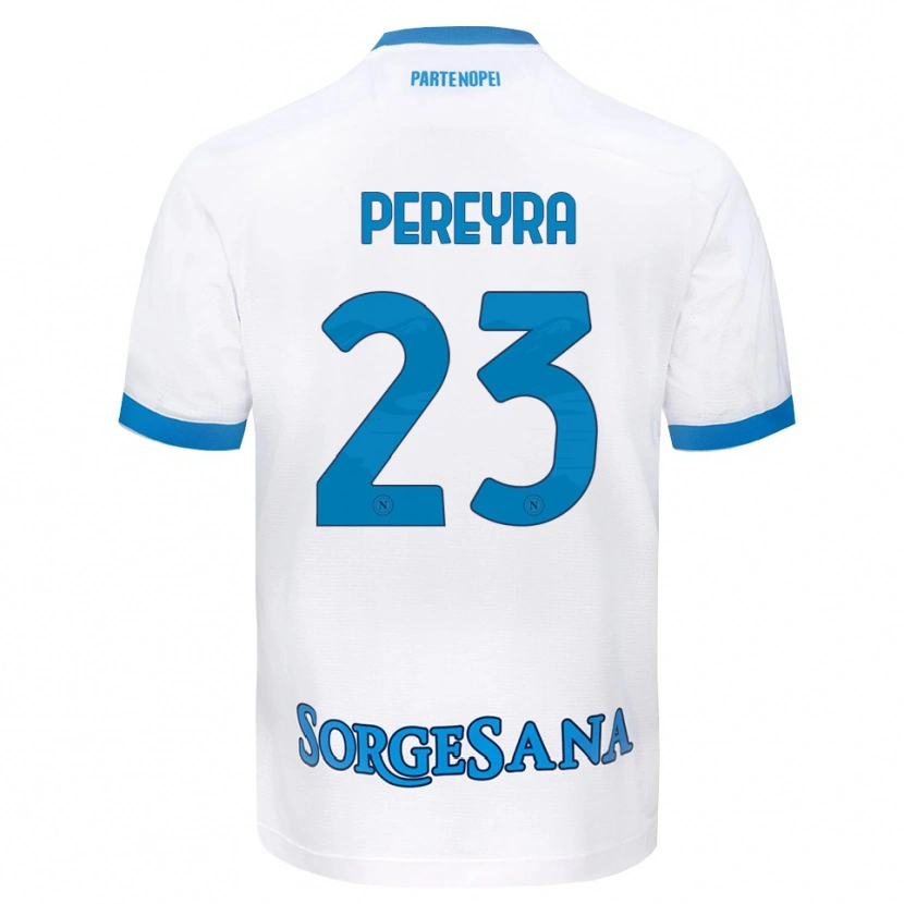 Danxen Dětské Milton Pereyra #23 Bílá Světle Modrá Daleko Hráčské Dresy 2026/27 Dres
