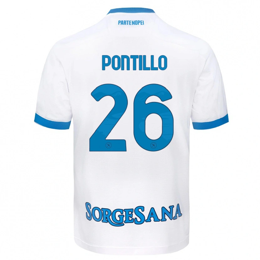 Danxen Dětské Pasquale Pontillo #26 Bílá Světle Modrá Daleko Hráčské Dresy 2026/27 Dres