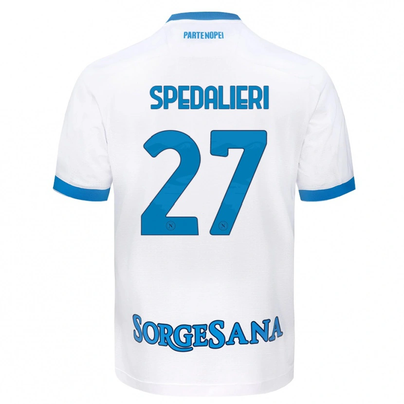 Danxen Dětské Johnatan Andrea Spedalieri #27 Bílá Světle Modrá Daleko Hráčské Dresy 2026/27 Dres