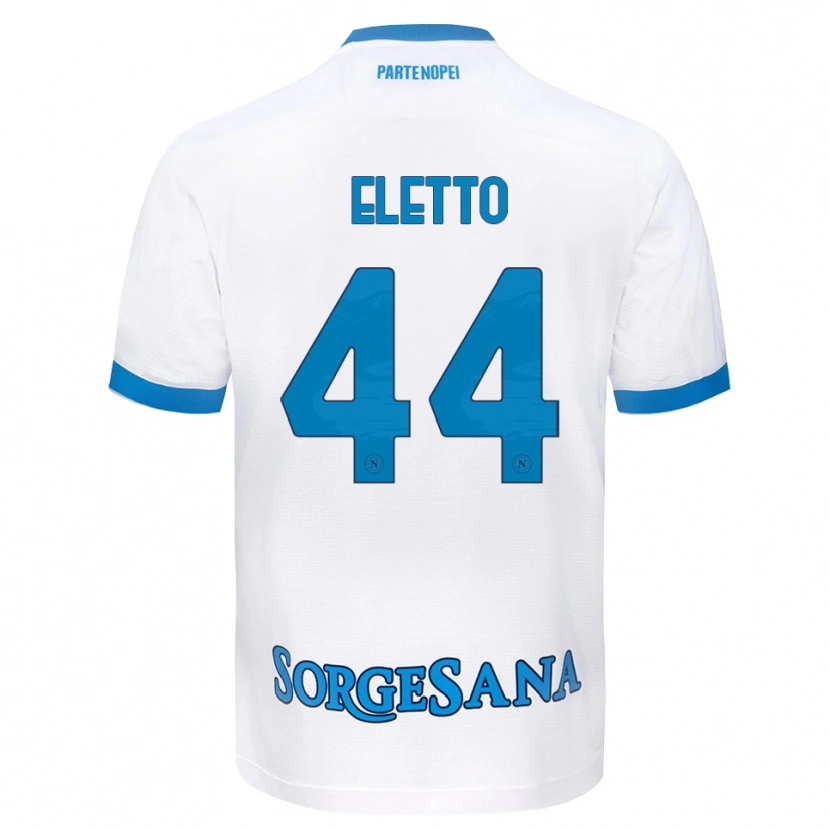 Danxen Dětské Francesco Eletto #44 Bílá Světle Modrá Daleko Hráčské Dresy 2026/27 Dres