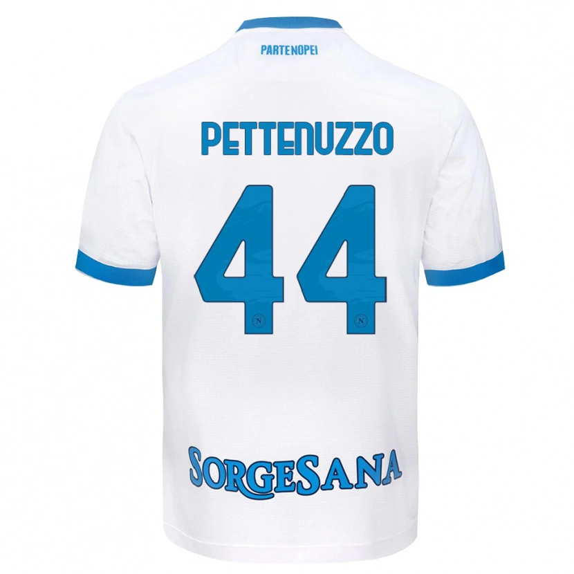 Danxen Dětské Tecla Pettenuzzo #44 Bílá Světle Modrá Daleko Hráčské Dresy 2026/27 Dres