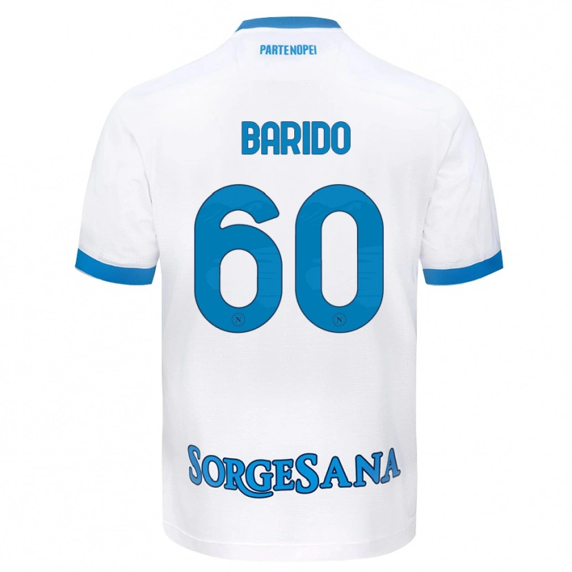 Danxen Dětské Francisco Baridó #60 Bílá Světle Modrá Daleko Hráčské Dresy 2026/27 Dres