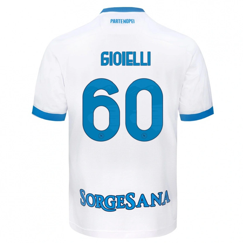 Danxen Dětské Francesco Gioielli #60 Bílá Světle Modrá Daleko Hráčské Dresy 2026/27 Dres