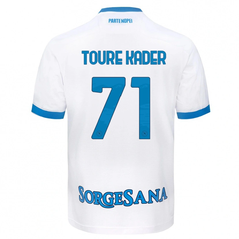Danxen Dětské Aziz Toure Kader #71 Bílá Světle Modrá Daleko Hráčské Dresy 2026/27 Dres