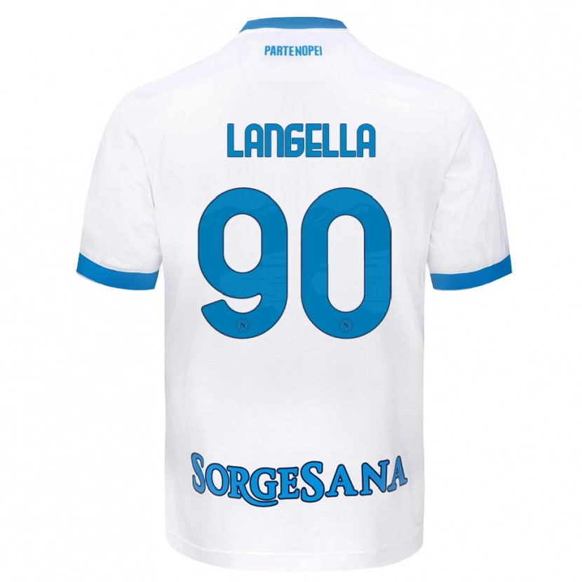 Danxen Dětské Gabriella Langella #90 Bílá Světle Modrá Daleko Hráčské Dresy 2026/27 Dres