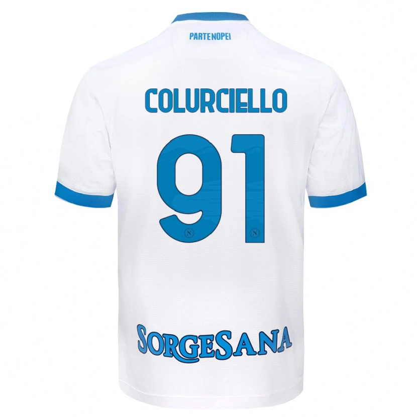 Danxen Dětské Cristian Colurciello #91 Bílá Světle Modrá Daleko Hráčské Dresy 2026/27 Dres