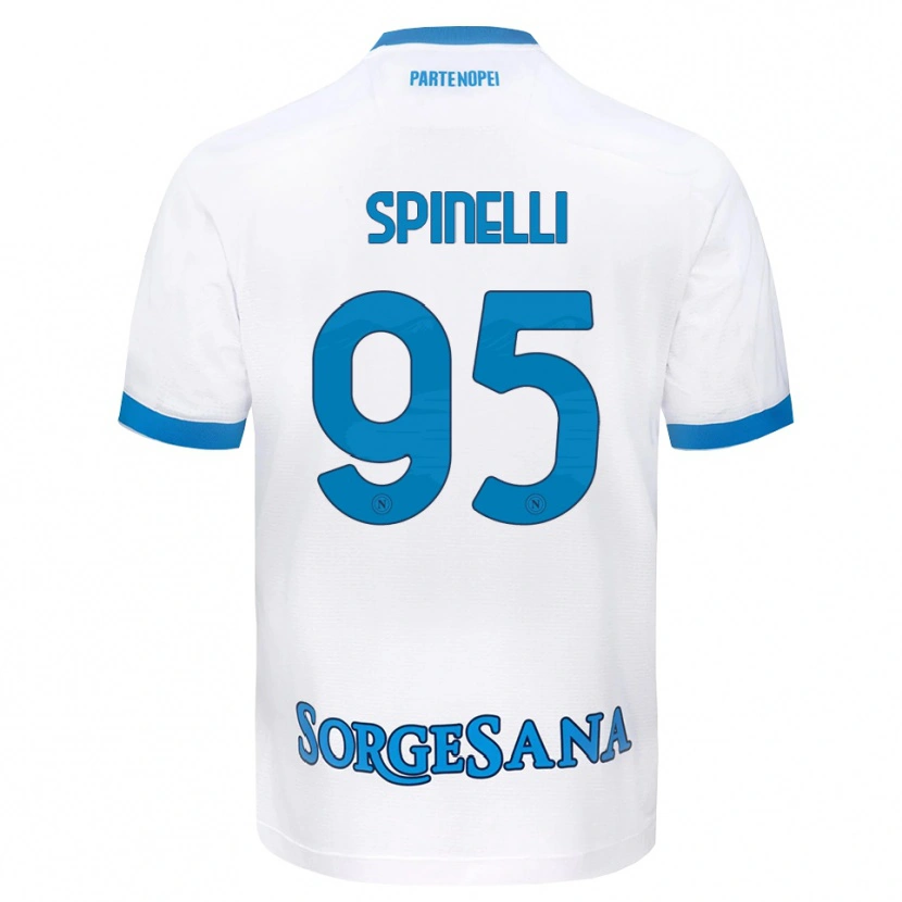 Danxen Dětské David Spinelli #95 Bílá Světle Modrá Daleko Hráčské Dresy 2026/27 Dres