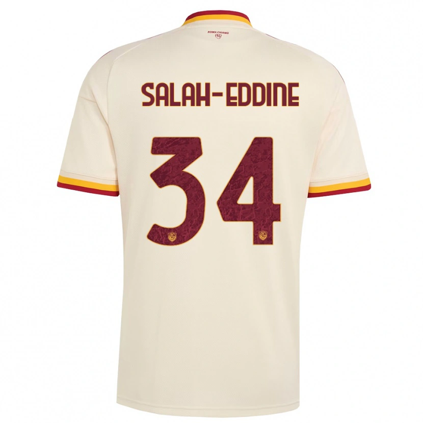 Danxen Dětské Anass Salah-Eddine #34 Šampaňská Červená Žlutá Daleko Hráčské Dresy 2026/27 Dres