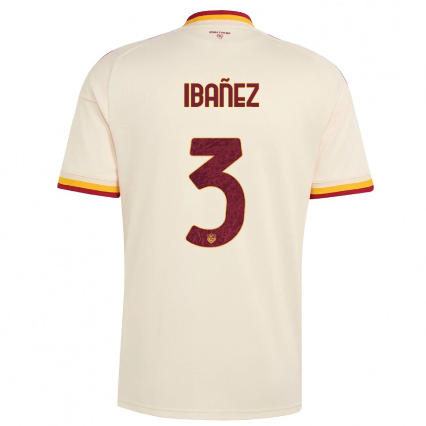 Danxen Dětské Roger Ibanez #3 Šampaňská Červená Žlutá Daleko Hráčské Dresy 2026/27 Dres