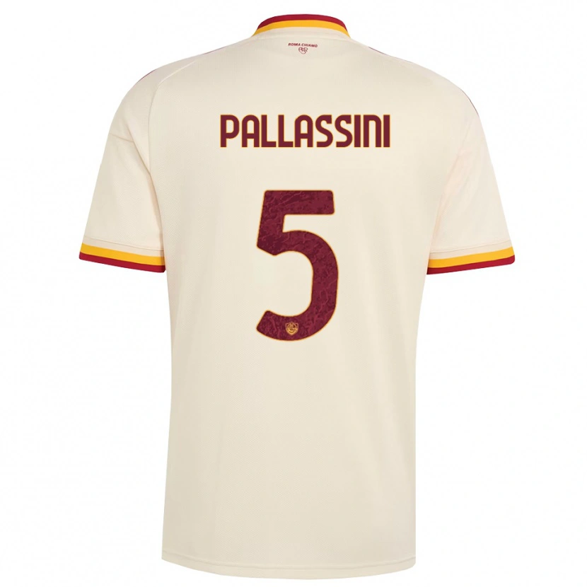 Danxen Dětské Luca Pallassini #5 Šampaňská Červená Žlutá Daleko Hráčské Dresy 2026/27 Dres