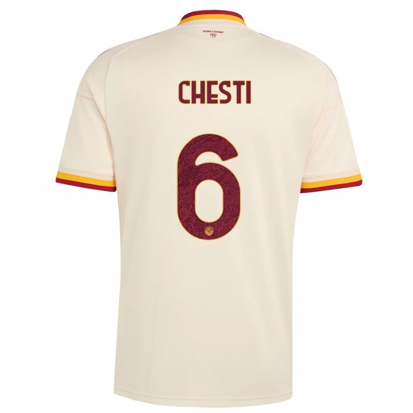 Danxen Dětské Francesco Chesti #6 Šampaňská Červená Žlutá Daleko Hráčské Dresy 2026/27 Dres