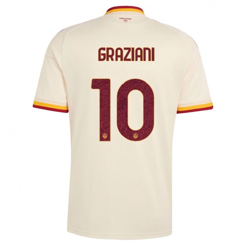 Danxen Dětské Leonardo Graziani #10 Šampaňská Červená Žlutá Daleko Hráčské Dresy 2026/27 Dres