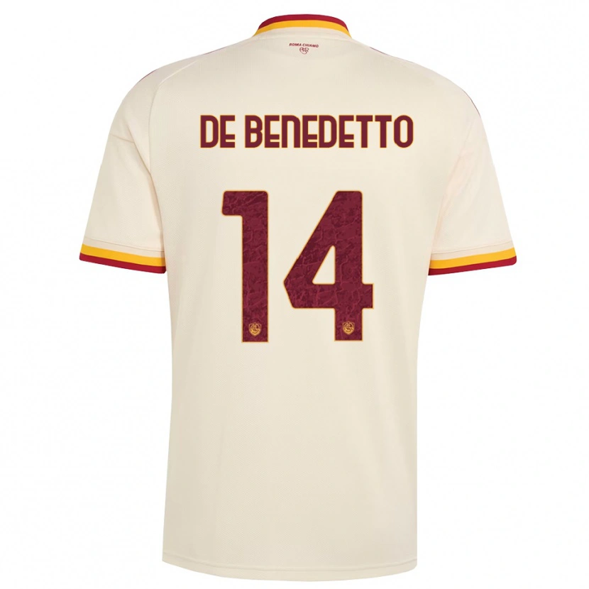Danxen Dětské Lorenzo De Benedetto #14 Šampaňská Červená Žlutá Daleko Hráčské Dresy 2026/27 Dres