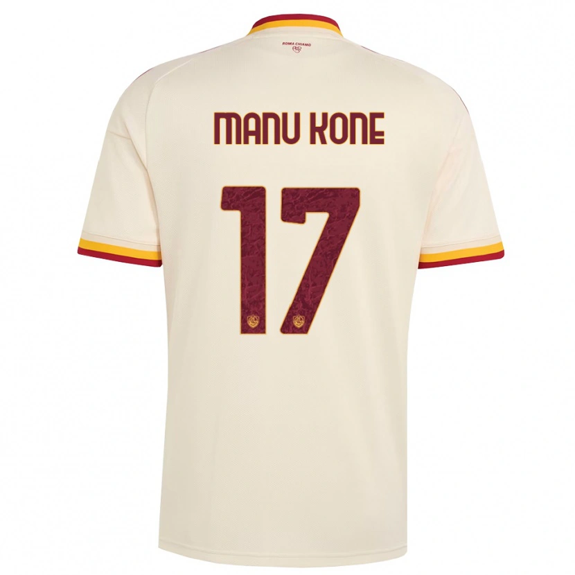 Danxen Dětské Manu Koné #17 Šampaňská Červená Žlutá Daleko Hráčské Dresy 2026/27 Dres