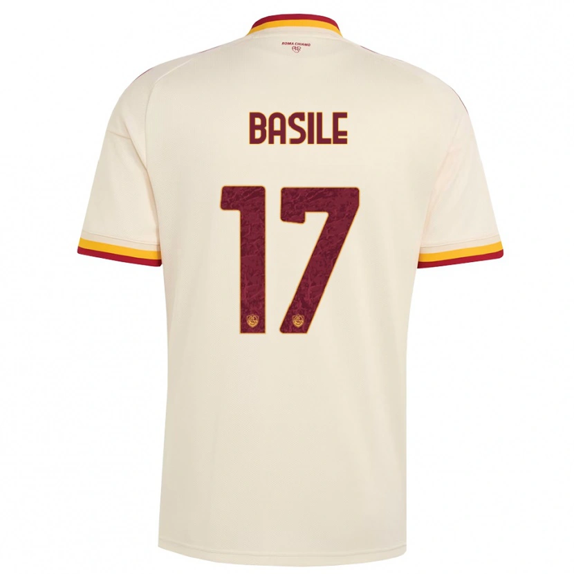 Danxen Dětské Emmanuel Basile #17 Šampaňská Červená Žlutá Daleko Hráčské Dresy 2026/27 Dres