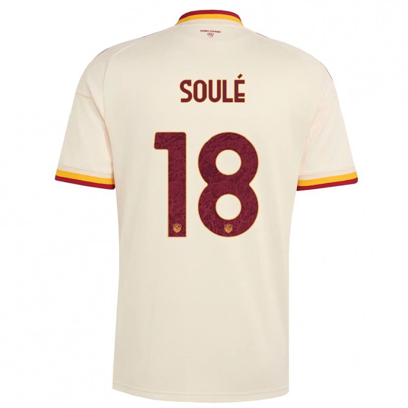 Danxen Dětské Matías Soulé #18 Šampaňská Červená Žlutá Daleko Hráčské Dresy 2026/27 Dres