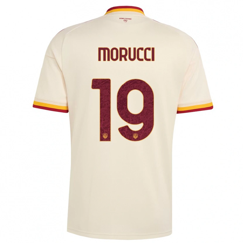 Danxen Dětské Edoardo Morucci #19 Šampaňská Červená Žlutá Daleko Hráčské Dresy 2026/27 Dres