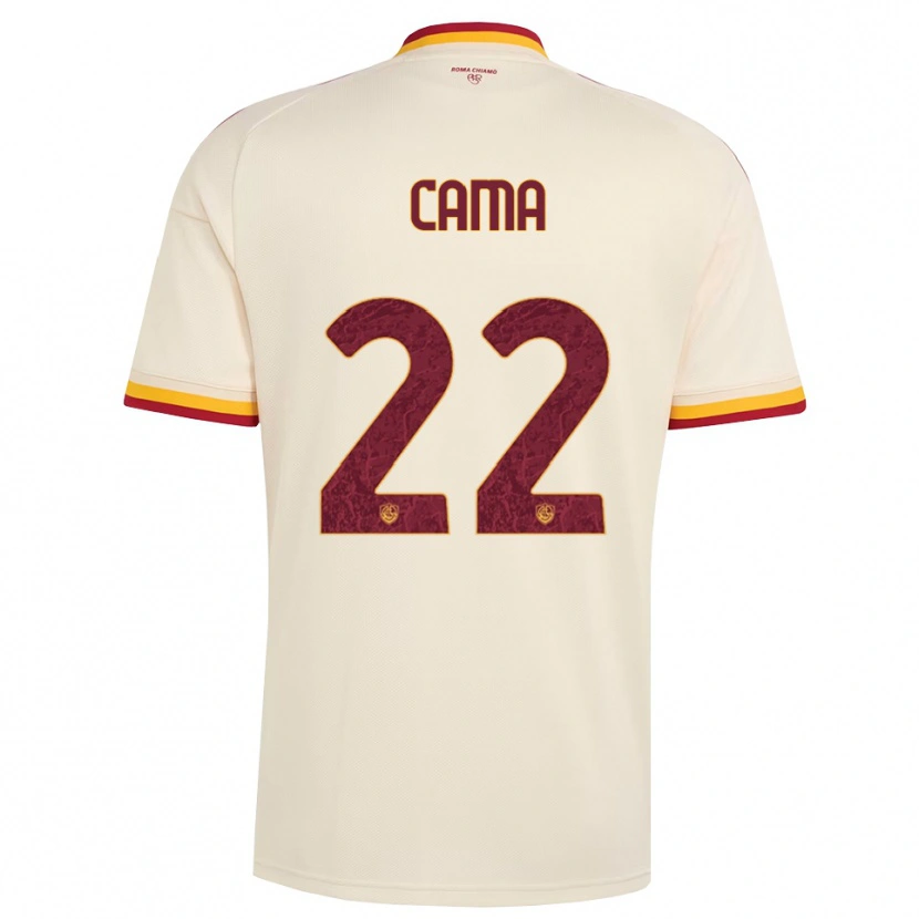 Danxen Dětské Cristian Cama #22 Šampaňská Červená Žlutá Daleko Hráčské Dresy 2026/27 Dres