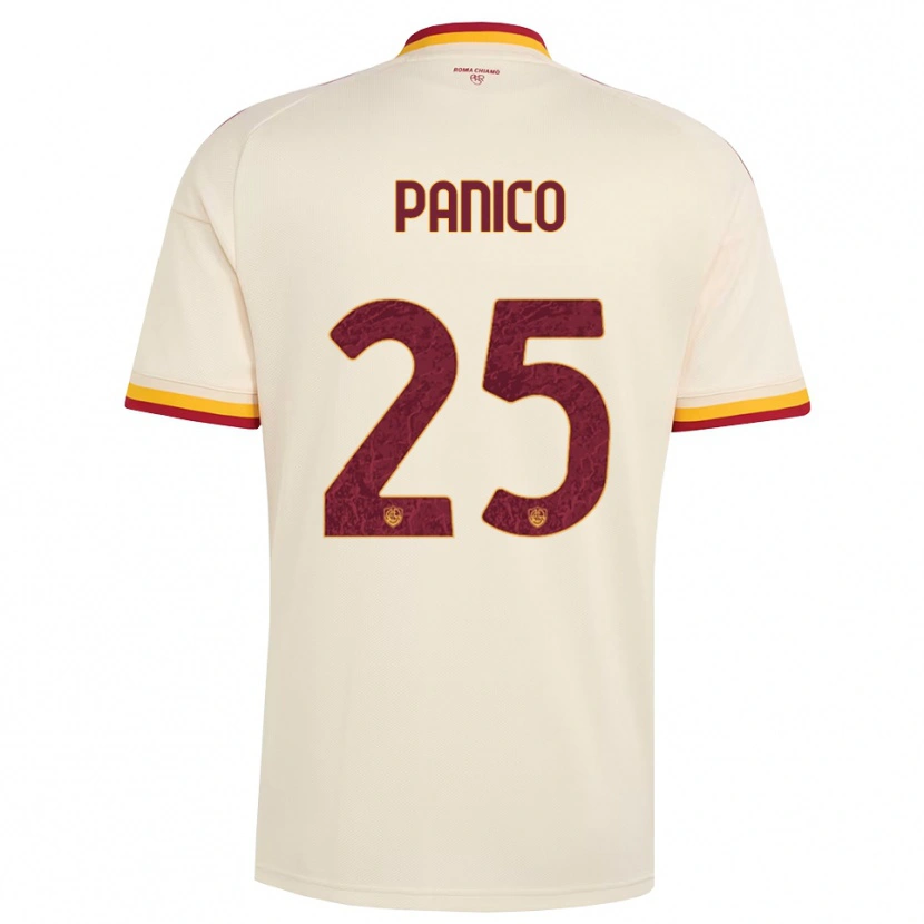 Danxen Dětské Francesco Panico #25 Šampaňská Červená Žlutá Daleko Hráčské Dresy 2026/27 Dres