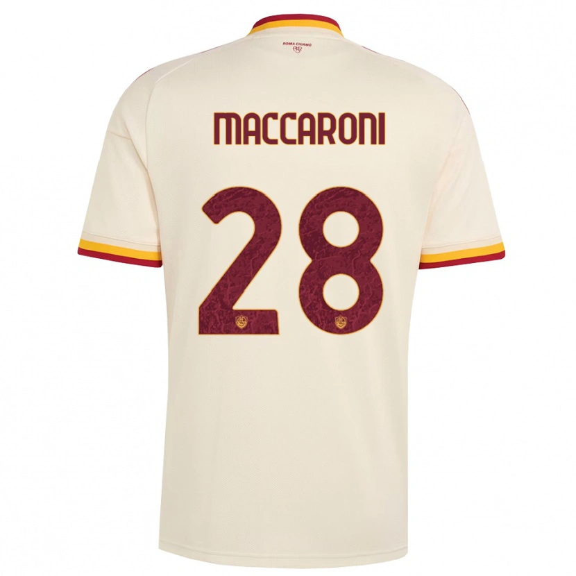 Danxen Dětské Valerio Maccaroni #28 Šampaňská Červená Žlutá Daleko Hráčské Dresy 2026/27 Dres