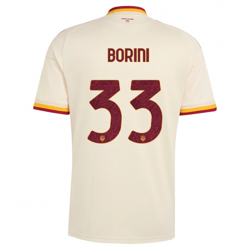 Danxen Dětské Joyce Borini #33 Šampaňská Červená Žlutá Daleko Hráčské Dresy 2026/27 Dres