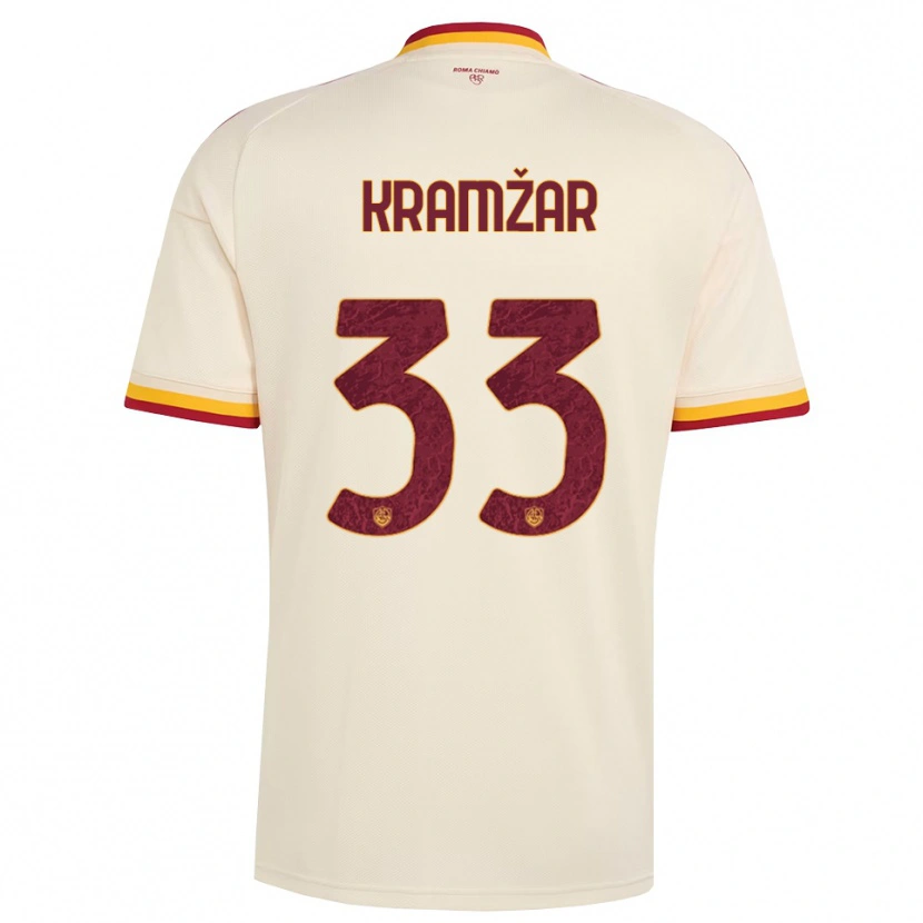 Danxen Dětské Zara Kramžar #33 Šampaňská Červená Žlutá Daleko Hráčské Dresy 2026/27 Dres