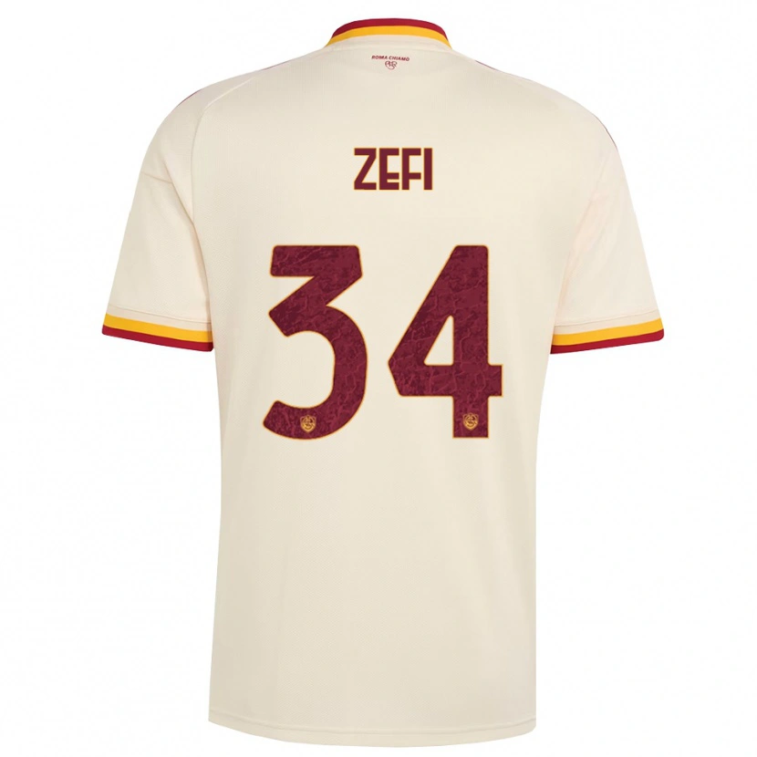 Danxen Dětské Kevin Zefi #34 Šampaňská Červená Žlutá Daleko Hráčské Dresy 2026/27 Dres