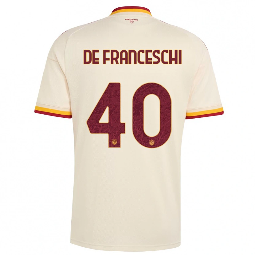 Danxen Dětské Leonardo De Franceschi #40 Šampaňská Červená Žlutá Daleko Hráčské Dresy 2026/27 Dres
