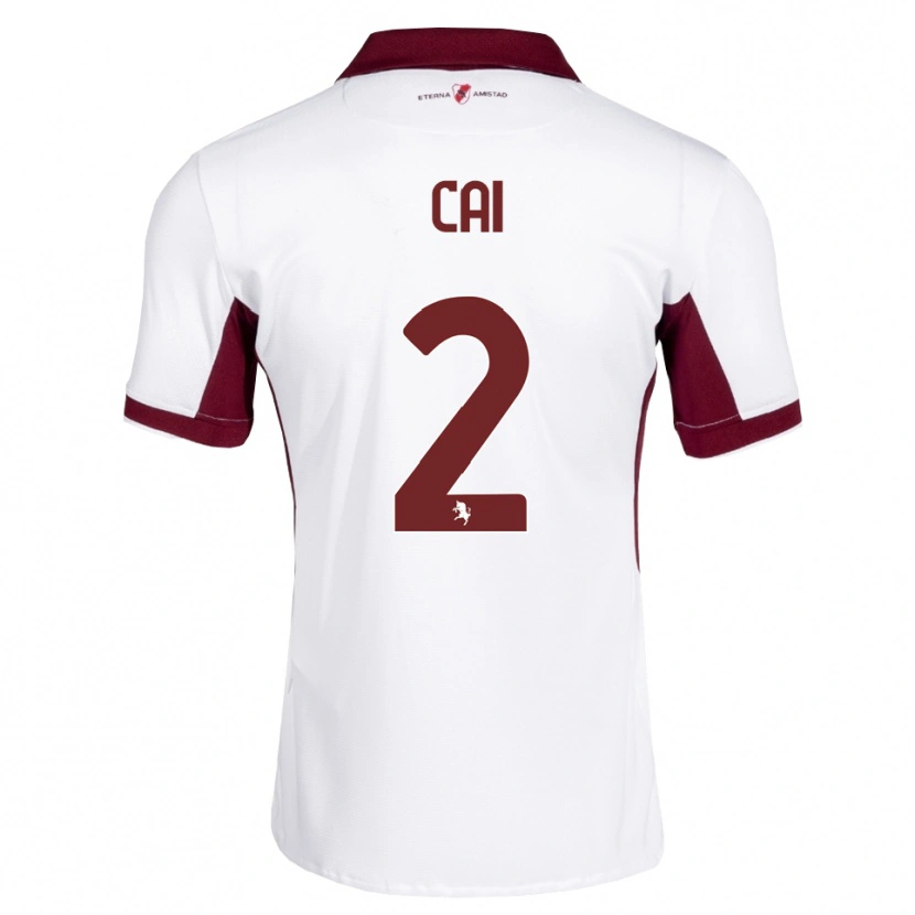 Danxen Dětské Federico Cai #2 Tmavě Červená Bílá Červená Daleko Hráčské Dresy 2026/27 Dres
