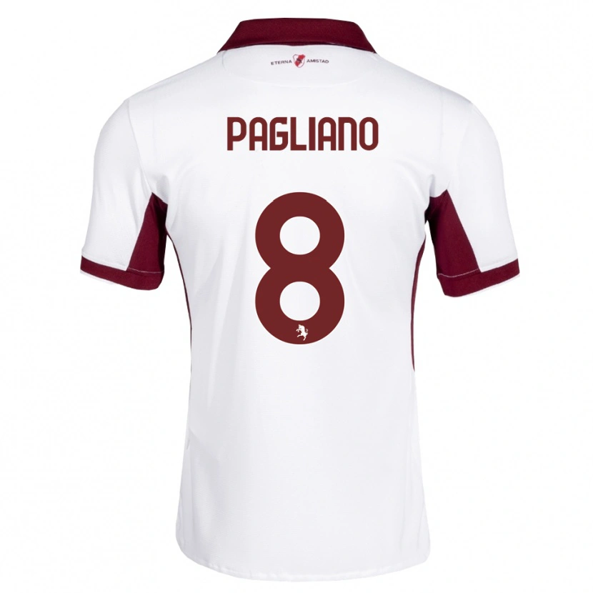 Danxen Dětské Nicolò Pagliano #8 Tmavě Červená Bílá Červená Daleko Hráčské Dresy 2026/27 Dres